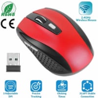 2.4G Wireless Gaming Mouse Optical Mice with Receiver 3 Adjustable DPI 6 Buttons Red
