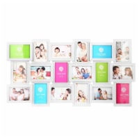 18 Pictures Frames Collage for Photos in 4\ x 6\ Glass Protection Display Wall Mounting