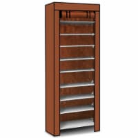 10 Tiers DIY Shoe Cabinet Dustproof Easy Assemble Tidy Shoe Rack Non-Woven Fabric Holding 27