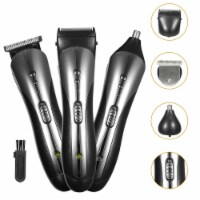 Men Electric Hair Clipper Trimmer Rechargeable Beard Shaver Razor Nose Trimmer Set