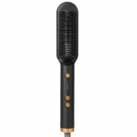 Electric Hair Straightener Brush Straightening Curler Brush Hot Comb 5 Temperature Adjustment