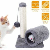 Cat Scratching Post Cat Kitten Sisal Scratch Post Toy with Tunnel