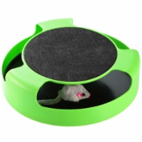Cat Interactive Scratching Toy with Rotating Running Mouse Catching Plate Non-toxic Claw