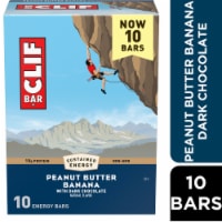 CLIF BAR Peanut Butter Banana with Dark Chocolate Energy Protein Bars Perspective: Main