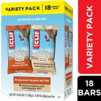 Clif Bar Crunchy Peanut Butter And White Chocolate Macadamia Nut Flavor Energy Bars Variety Pack