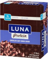 Luna® Protein Chocolate Chip Cookie Dough Gluten Free Nutrition Snack Bars Perspective: Main