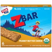 Clif Z Bar Organic Peanut Butter Cookie Baked Whole Grain Energy Snack Bars Perspective: Main