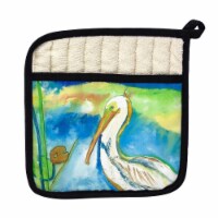 Betsy Drake PT138 White Pelican Pot Holder
