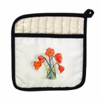 Betsy Drake PT191 Poppies in Vase Pot Holder