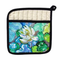 Betsy Drake PT841 White Lily Pot Holder
