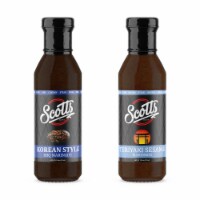 Symphony of Flavor Korean BBQ & Ginger-Rich Teriyaki Sesame Twin Pack - Ideal for Steaks 12oz