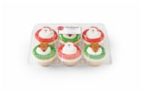 Ukrop's Homestyle Foods Santa and Rudolph Cupcakes Perspective: Main