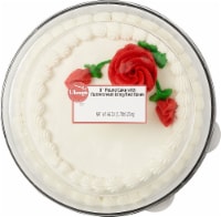 Ukrop's™ 8 Inch Pound Cake with Buttercream Icing & Red Roses Perspective: Main
