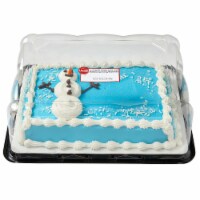 Ukrop's™ 1/4 Sheet Yellow Cake with Buttercream Icing Snowman Perspective: Main