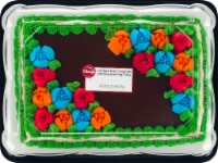 Ukrop's™ 1/4 Sheet Devil's Food Cake with Chocolate Icing & Tulips Perspective: Main
