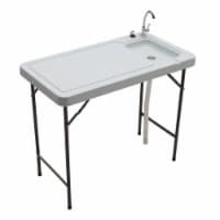 Seek SKFT-44 Outdoor Folding Fish and Game Cleaning Table with Steel Faucet