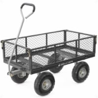 Gorilla Cart 800 Pound Capacity Heavy Duty Steel Mesh Utility Wagon Cart, Black