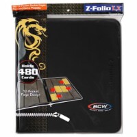 BCW Diversified BCDZF12LXBLK Binder Zipper Folio LX 12-Pocket Pages, Black