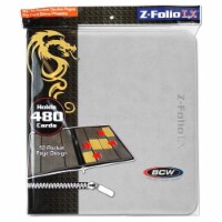 BCW Diversified BCDZF12LXWHI Binder Zipper Folio LX 12-Pocket Pages, White