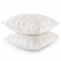 Cheer Collection Faux Fur Square Decorative Pillow 18x18 (Set of 2)