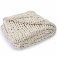Cheer Collection Chunky Cable Knit Ultra Plush and Soft 100% Acrylic Accent Throw - 50 x 60 Perspective: Main
