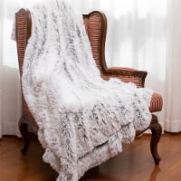Cheer Collection Reversible Faux Fur Accent Throw Blanket