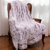 Cheer Collection Reversible Faux Fur Accent Throw Blanket