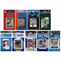 CandICollectables LIONS914TS NFL Detroit Lions 9 Different Licensed Trading Card Team Sets