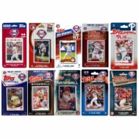 C&I Collectables PHILS1019TS MLB Philadelphia Phillies 10 Different Licensed Trading Card Tea