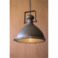 Metal Warehouse Pendant With Glass Cover