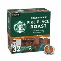 Starbucks Ground Coffee Medium Roast Pike Place Roast 32 K-Cups (Pack of 2)