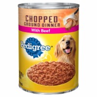 Pedigree Chopped Ground Dinner with Beef Canned Dog Food (Pack of 12)