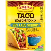Old El Paso Taco 25% Less Sodium Seasoning Mix, 1 Oz (Pack of 4)