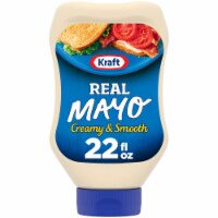 Kraft Real Mayo Creamy & Smooth Mayonnaise, 22 fl oz Bottle (Pack of 6)