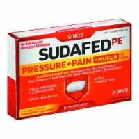 Sudafed PE Head Congestion + Mucus Non-Drowsy Relief Tablets (Pack of 4)