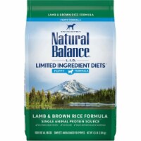 Natural Balance Pet Foods NA77397 Lamb & Brown Rice Dry Puppy Formula Dry Dog Food, 12 lbs