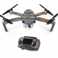 MightySkins DJMAVPRO-Gray Wood Skin Decal Wrap for DJI Mavic Pro Quadcopter Drone Cover Stick