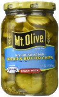 Mt. Olive Bread & Butter Chips, No Sugar Added 16 Oz (Pack of 8)