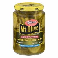 Mt. Olive Mini Stuffers Hamburger Dill Chips Jar (Pack of 24)