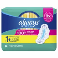 Always Ultra Thin Daytime Pads with Wings Unscented (Pack of 10)