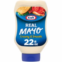 Kraft Real Mayo Creamy & Smooth Mayonnaise, 22 fl oz Bottle (Pack of 14)