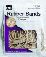 Charles Leonard Rubber Bands, 3/8 Ounce Bags, Amber, Assorted Sizes (Pack of 32)
