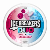 ICE BREAKERS DUO Fruit Raspberry , Sugar Free, 1.3 Ounce Container (Pack of 14)