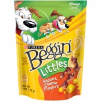 Purina Beggin' Littles Bacon & Cheese Flavors Dog Snacks (Pack of 6)