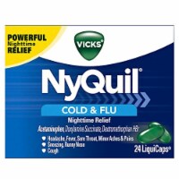 Vicks NyQuil Cough Cold and Flu Nighttime Relief (Pack of 24)