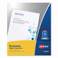 Avery Economy Sheet Protectors, Clear, 50 Sheets (74090) (Pack of 8)