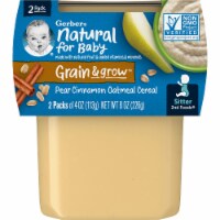Gerber 2nd Foods Baby Food Pear Cinnamon with Oatmeal (Pack of 48)