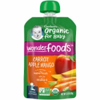 Gerber Organic 2nd Foods Carrot Apple & Mango Baby Food Pouch - 3.5oz (Pack of 4)