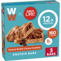 Fiber One Peanut Butter Cocoa Crumble Protein Bars (Pack of 14)