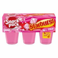 Snack Pack Pink STARBURST Flavored Juicy Gels Cups (Pack of 3)
